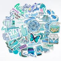 103050pcs blue ins style stickers aesthetic diy graffiti waterproof decal for laptop guitar luggage fashion sticker packs