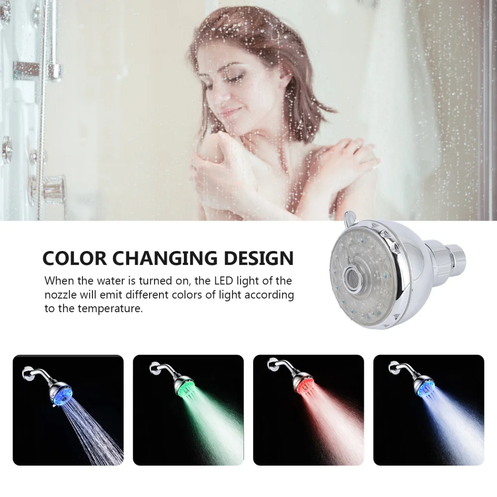 

LED Color Changing Adjustable High-Pressure Handheld Colorful Temperature Control Sensor LED