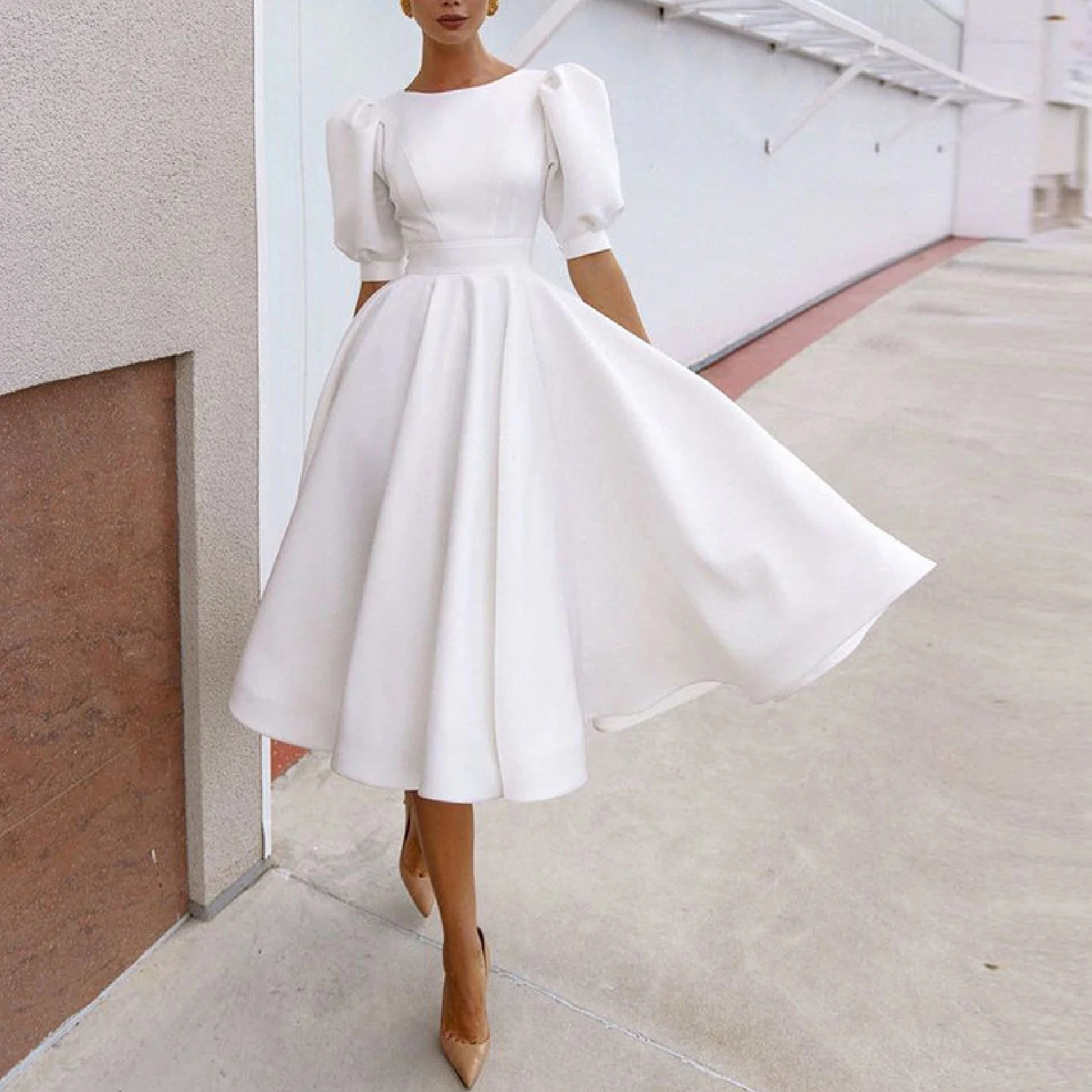 

2021 Elagant Party Maxi Long White Dress Women Backless Casual Embroidery Halter Gradient Boho Bridesmaids Robe Evening Vestios