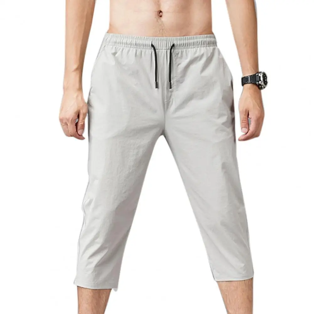 

Брюки-Капри мужские эластичные, однотонные, длина 3/4