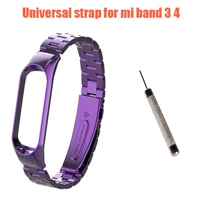 Style 2 with tool Металлический ремешок для mi Band 4 3 ремешок Xiao mi браслет из нержавеющей стали mi Band 3 4 ремешок для mi Band 4 3 браслеты Pulseira - Цвет: Style 2 with tool