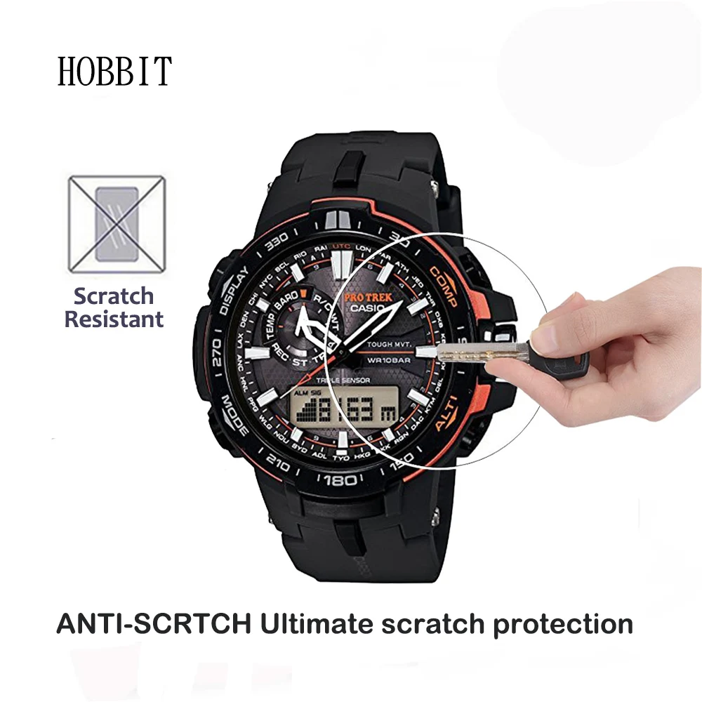 2 упаковки для Casio PRW-6000 PRW-6100 0,3 мм 2.5D 9H Премиум прозрачное закаленное стекло Защита экрана Smartwatch защитная пленка