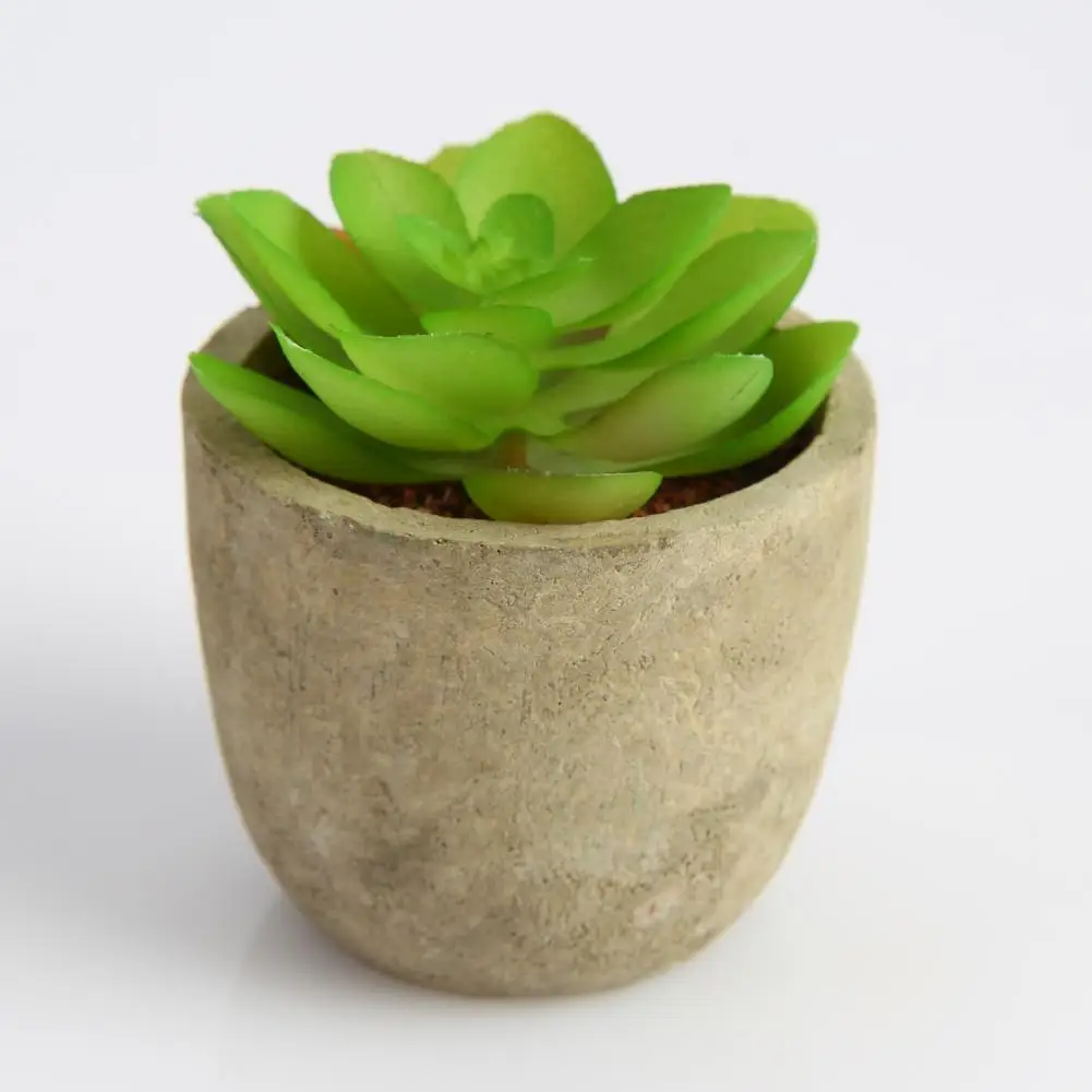 

7Pcs/Set Artificial Succulent Plants Potted Home Garden Office Cafe Wedding Decoration Faux Flower Fake Mini Bonsai with Pots