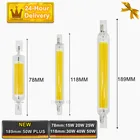 Светодиодная лампа R7S COB высокой мощности, стеклянная трубка 78 мм, 2022 мм, 118 мм, 189 В переменного тока, 120 В, 130 В, 220 В, 230 В, 240 В