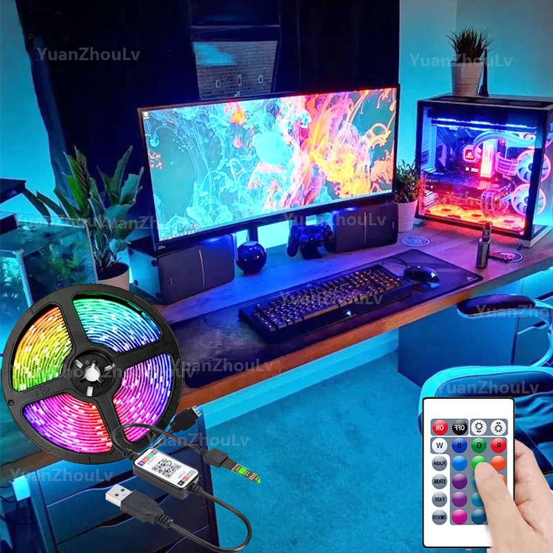 

LED Neon Strip Flexible Strip SMD2835 Ramadan Light USB TV Background Lighting Home Party Decor Remote Tape Lamp 0.5/1/2 /3/4/5M