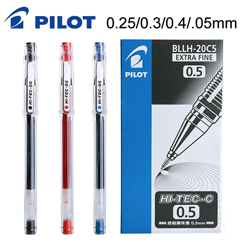 

8 pcs/lot Japenese Brand PILOT HI-TEC-C Gel Pen BLLH-20C3 BLLH-20C4 BLLH-20C5 needle tube 0.3 mm 0.4 mm 0.5 mm 0.25 mm