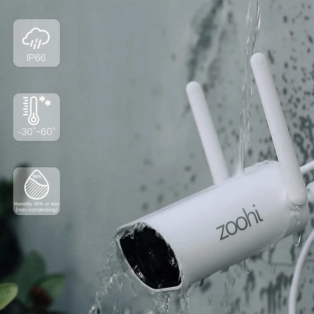 Беспроводная мини-система видеонаблюдения Zoohi NVR 3 Мп Wi-Fi запись звука для дома