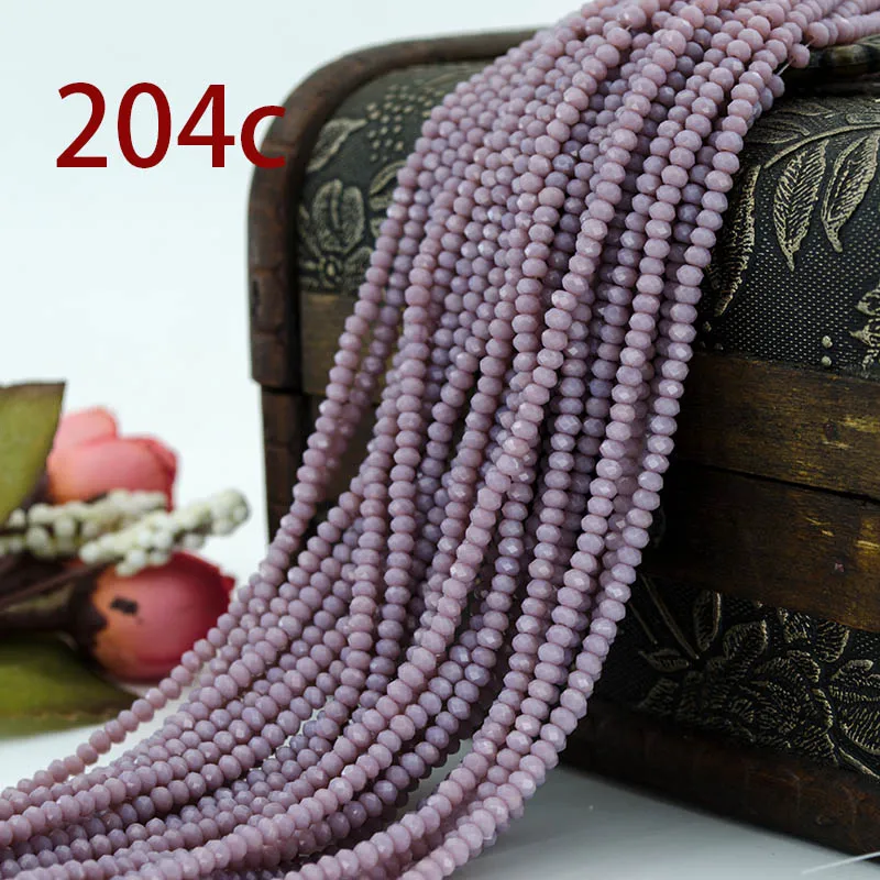 204c Многоцветные 2 мм 195 шт двухконусные хрустальные бусины ограненные круглые стеклянные бусины, браслет ожерелье Изготовление ювелирных изделий своими руками - Цвет: 204c