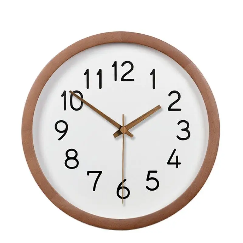 

Nordic Wood Wall Clock Japanese Home Decor Undefined Living Room Clock Japanese Modern Bedroom Noiseless Kitchen Clocks Gift