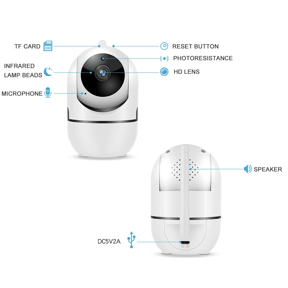 1080P Wifi IP камера Облачное хранилище ИК Ночное Видение двухстороннее аудио