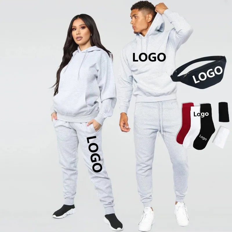 

Custom sweatsuit with logo private label sweat suits tracksuit sweatshirts men's hoodie jogging jogger track suits set for men