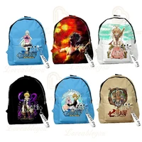 the seven deadly sins unisex backpack shoulder harajuku letter school travel leisure for boys and girls bag schoolbags