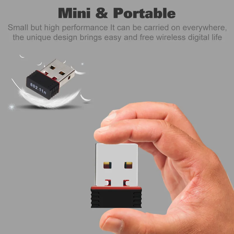Usb wifi адаптер ethernet lan беспроводной 802.11n ноутбук ключ карта antena adaptador 2,4g wi fi приемник wi-fi мини Мбит/с