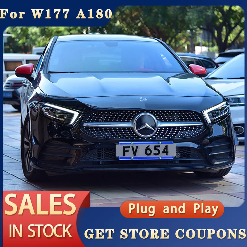 

For Car Benz W177 A180 Head lights 2019-2020 DRL Day Running Light LED Bi Xenon Bulb Fog Lights Car Accessory A200 A220 Head