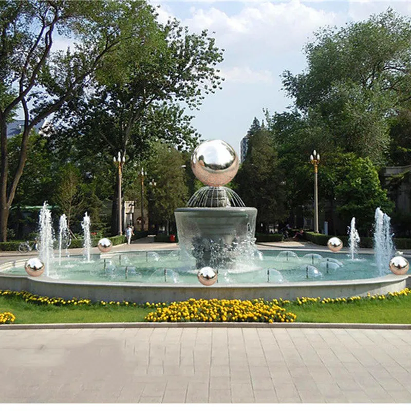 1 шт. Сферический зеркальный полый шар блестящий из нержавеющей стали с высоким