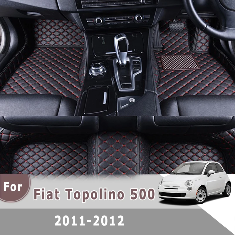 

Ковры RHD для Fiat Topolino 500 2012 2011, Водонепроницаемые кожаные автомобильные коврики, аксессуары для интерьера автомобиля, подставки для ног, коврики, запчасти