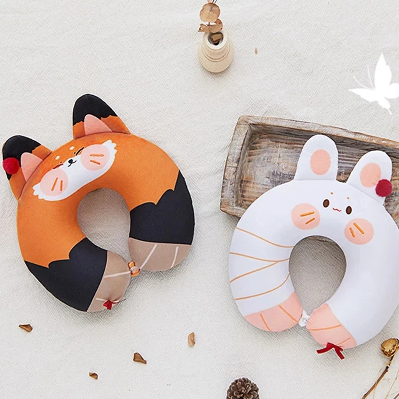 

Anime Tian Guan Ci Fu Original Xie Lian Hua Cheng CP BL Rabbit Lion U-shape Pillow Sleep Toy Cushion TGCF Official Xmas Gifts