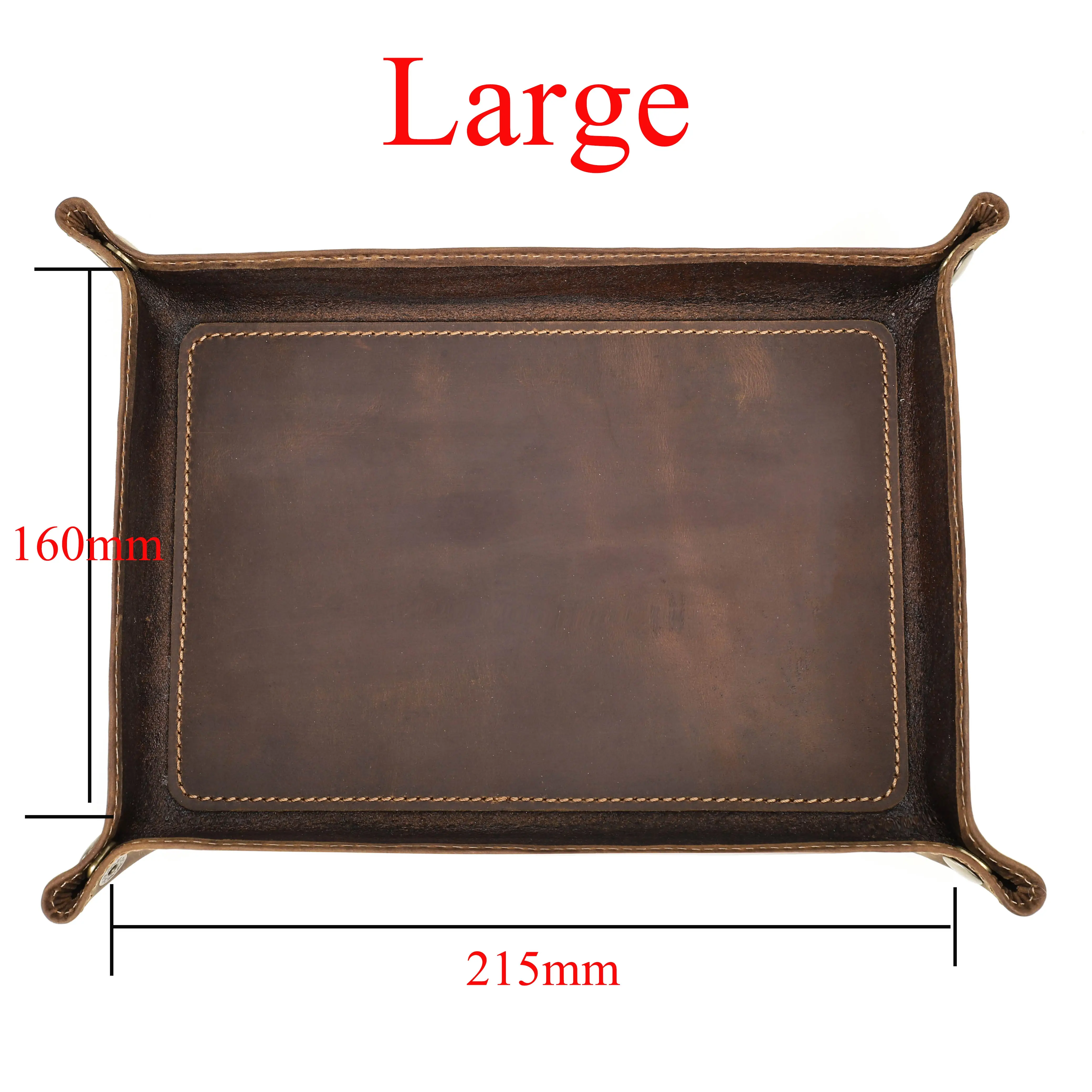 

Складной настольный чехол для хранения, коробка из воловьей кожи, лоток, кости, ключей, монеты, органайзер для всякой всячины, чехол из натуральной кожи