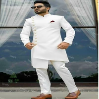 handsome white arabic men suits two piece pant jacket wedding tuxedos satin costume homme prom party suit groom slim outfit