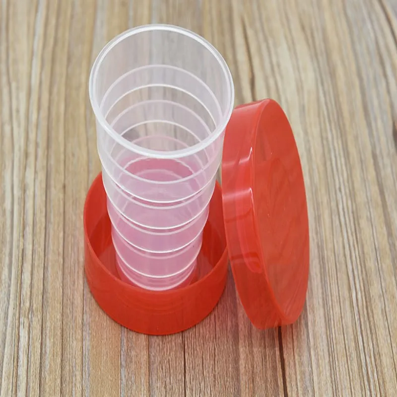 1pcs portable folding cup plastic telescopic outdoor travel water bottle random color | Спорт и развлечения
