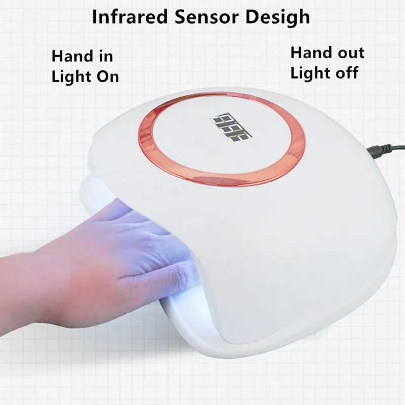 83 Вт УФ-светодиодная лампа для ногтей с 42 шт. светодиодами отверждения геля сушки