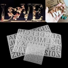 Силиконовые формы с надписью из смолы, 7 видов, Цифровая форма с кристаллами для УФ эпоксидной смолы, форма с пиксельными буквами для поделок сделай сам, подвески, брелок