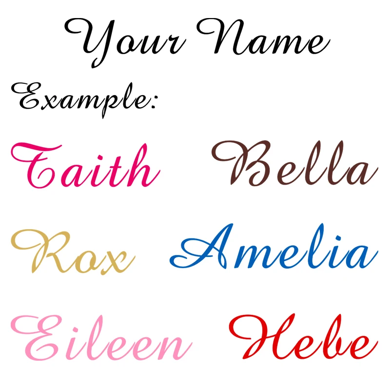 YOUR TEXT Vinyl Decal Sticker Car/Door Window Custom Name Personalized Lettering Children Bedroom Wall Sticker