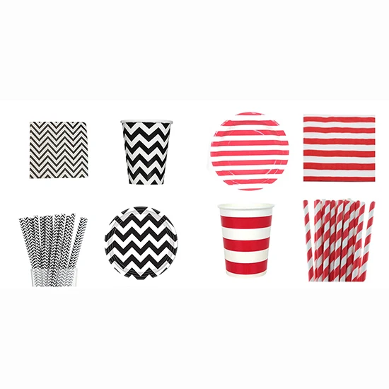 Set 2 Ipalmay красный черный Хэллоуин вечерние украшения и посуда бумажные тарелки и стаканы соломинки салфетки бумажные Pom фонари - Цвет: Set 2