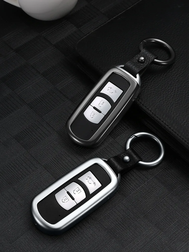 Алюминий сплав оболочки держатель Автомобильный ключ чехол крышка для ключей в