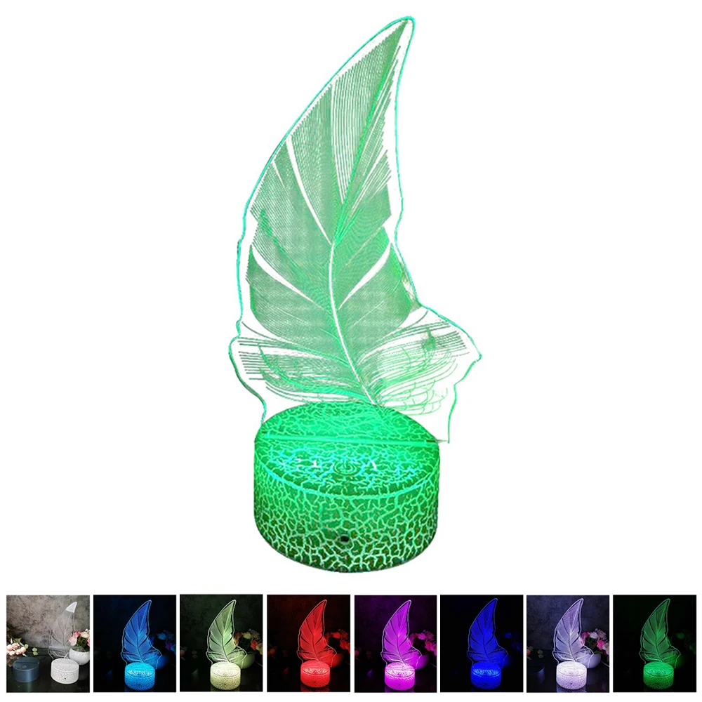 

Transparent 3D Acrylic Night Light Stereo Plant LED Night Light Acrylic Board Night Light Luminous Colorful Bedside Table Lamp