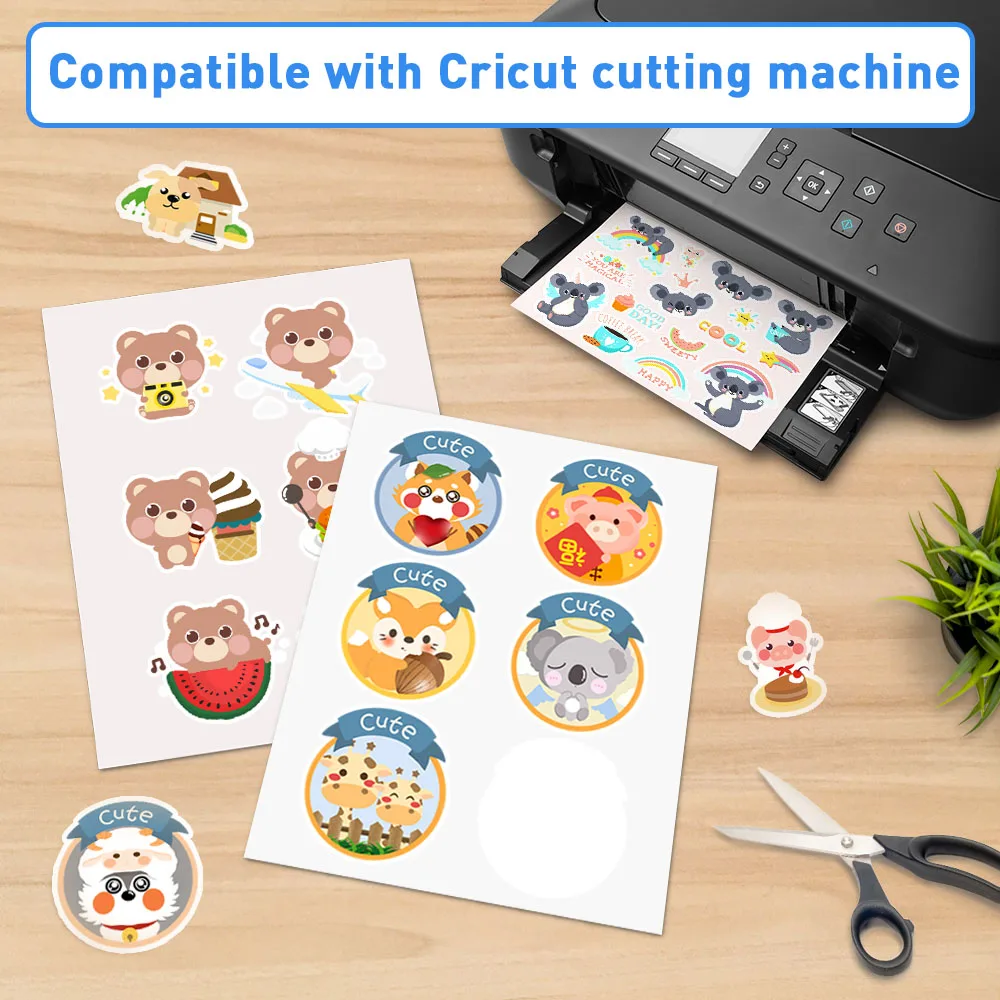 40 листов Виниловая наклейка для печати Бумага фотобумага струйной глянцевая