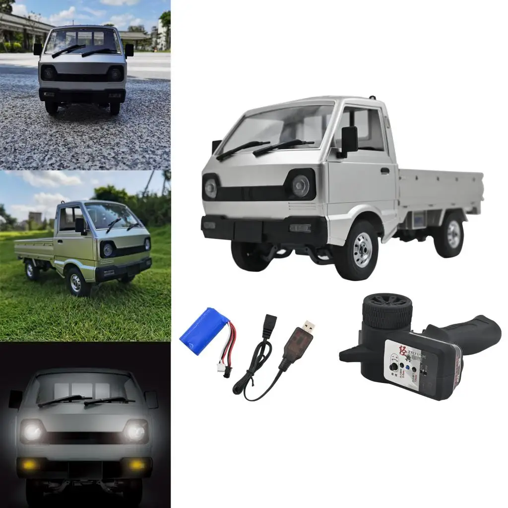 WPL D12 1/10 2 4 ГГц 4WD RC для грузовых автомобилей w/светодиодный светильник на дороге