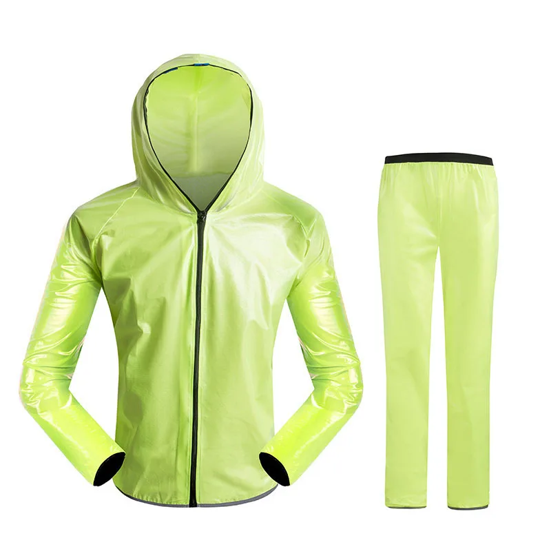 Green Rain Suit LIKE RAIN Водонепроницаемый плащ Для мужчин на открытом воздухе для верховой езды, против дождя костюм Для женщин Модный ветрозащитный дождевик плащ для мотоцикла RC01 - Цвет: Green Rain Suit