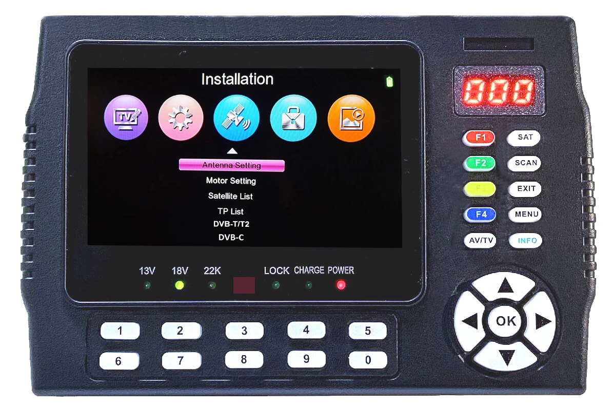 Φ/T HD Φ DVB-T/T2 KPT-258S Combo Цифровой Счетчик спутниковых данных h.265 vs kpt716ts DVB-S2