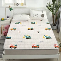 dimi fitted sheet bed protector pad bed topper protection pad summer sleeping mat quilted mattress cover solid color quilted bed