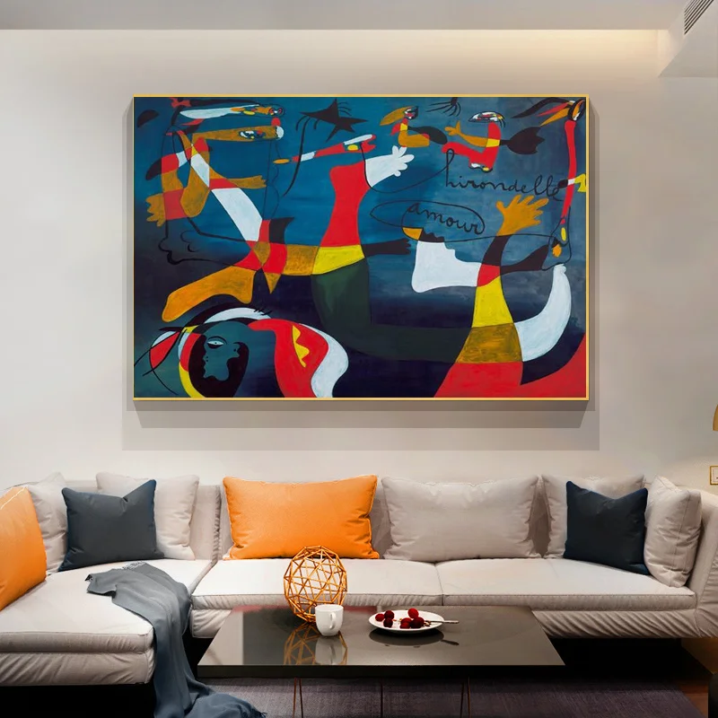 

The Birth of the World Canvas Paintings By Joan Miro Famous Wall Art Posters And Prints Abstract Art Pictures For Living Room