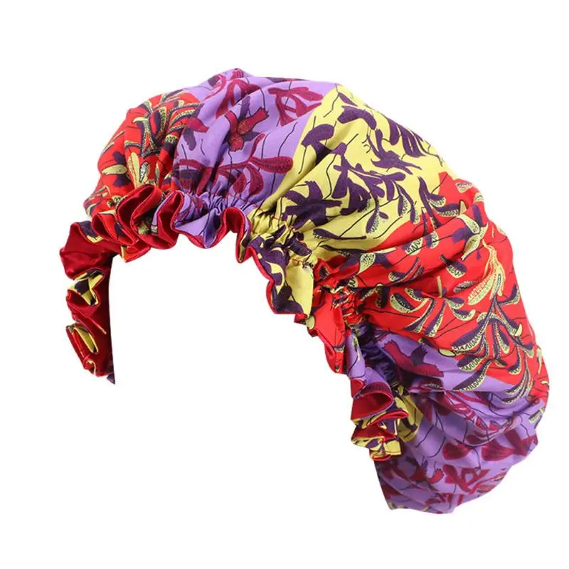 

Kids Satin Bonnet Adjustable Sleeping Cap Night Hats Children Reversible Double