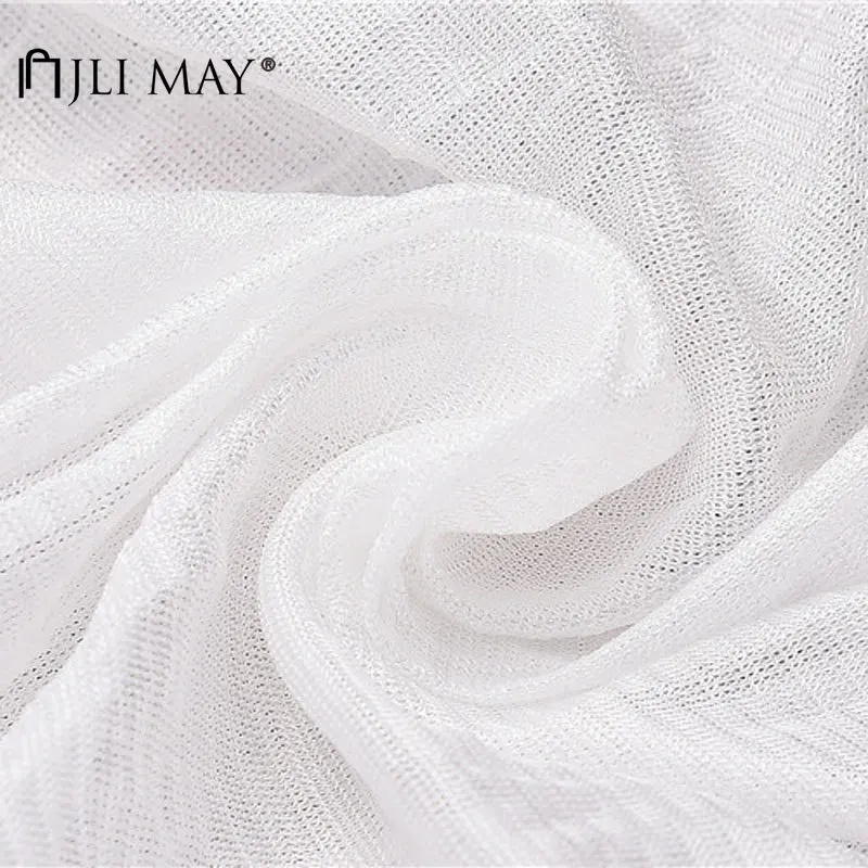 

JLI MAY Women Midi Skirt Floral Print Chiffon Empire Elastic Waist Slim Pleated Sweet Long Skirts