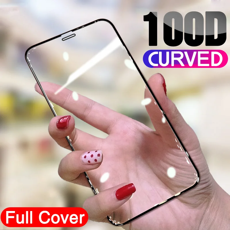 100D полное покрытие Защитное стекло для IPhone X XR XS 6 6S 7 8 Plus Защитная пленка для экрана на IPhone XR XS MAX 5 5S SE 8 7 X стекло