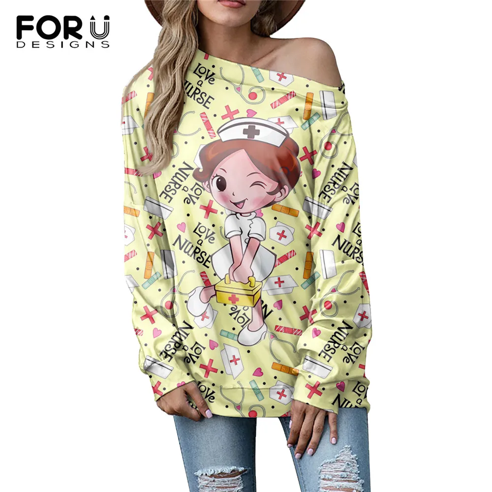 

Хит продаж, женские свободные топы FOURDEIGNS, сексуальные футболки с вырезом лодочкой и открытыми плечами, Мультяшные женские платья с длинным ...