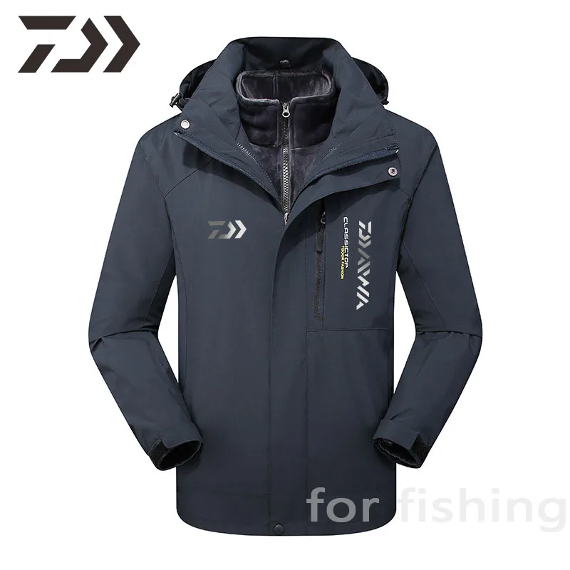 

2021 New Daiwa Fishing Jacket Winter Clothes for Fishing Wear Hooded Jackets Men Outdoor Sports Detachable Fishing Clothing Man