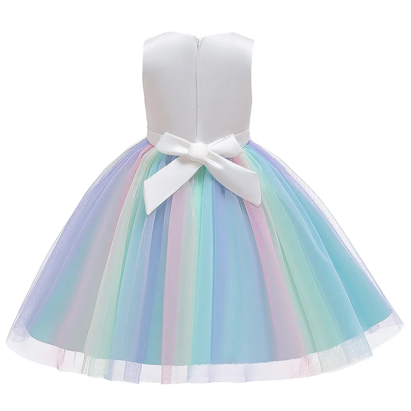 

3-8Y Kids Dresses For Girls Elegant Flower Princess Dress For Girl Wedding Evening Party Gown Children Clothing Elegant Costume