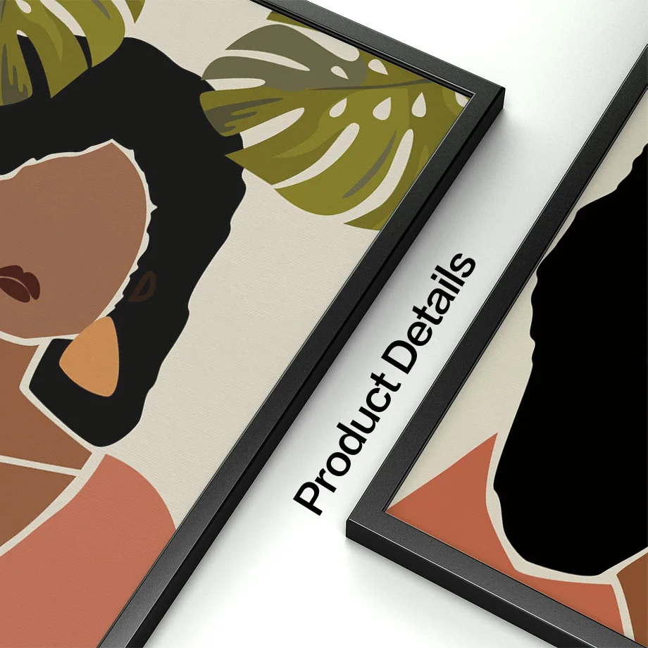 Модные абстрактные растения в горшках для девочек настенная живопись на холсте