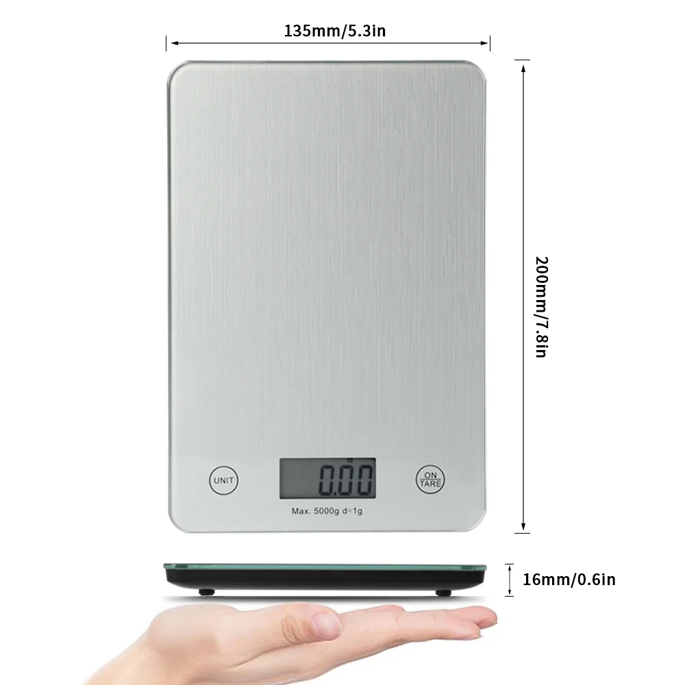 Домашние кухонные весы 11 фунтов/5 кг электронные пищевые для выпечки
