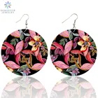 SOMESOOR, африканская ткань, дизайн, деревянные серьги-подвески, Африканский этнический богемный узор, печатные петли, Висячие ювелирные изделия для женщин, подарки