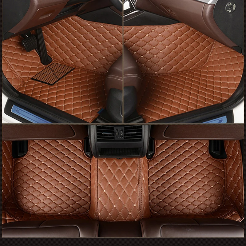 

leather Custom car floor mat for toyota rav4 Land Cruiser Prado Corolla CAMRY Prius c-hr carpet alfombra car Accessories