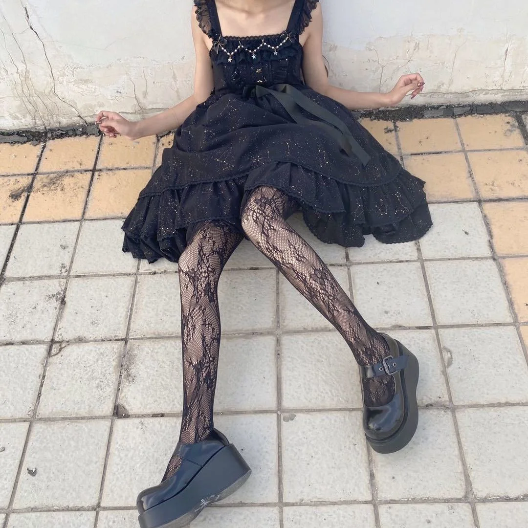 

Lovely Pantyhose Fishing Net Hot Girl Stockings JK Sexy Women Underwear Mesh Hollow Night Club Wear Japanese Style Lolita Tights