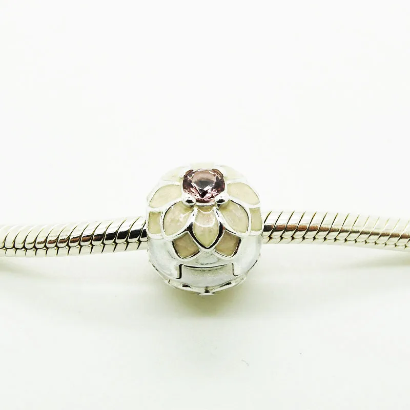 

Popular Beads For Jewelry Making Blooming Dahlia Clip Charm Fits Beaded Chains Bracelets For Woman DIY Sterling Silver Jewelry