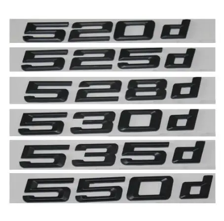 Черная крышка багажника 520d 525d 528d 530d 535d 550d буквы значки эмблемы для BMW 5 серии E39 E60 E61