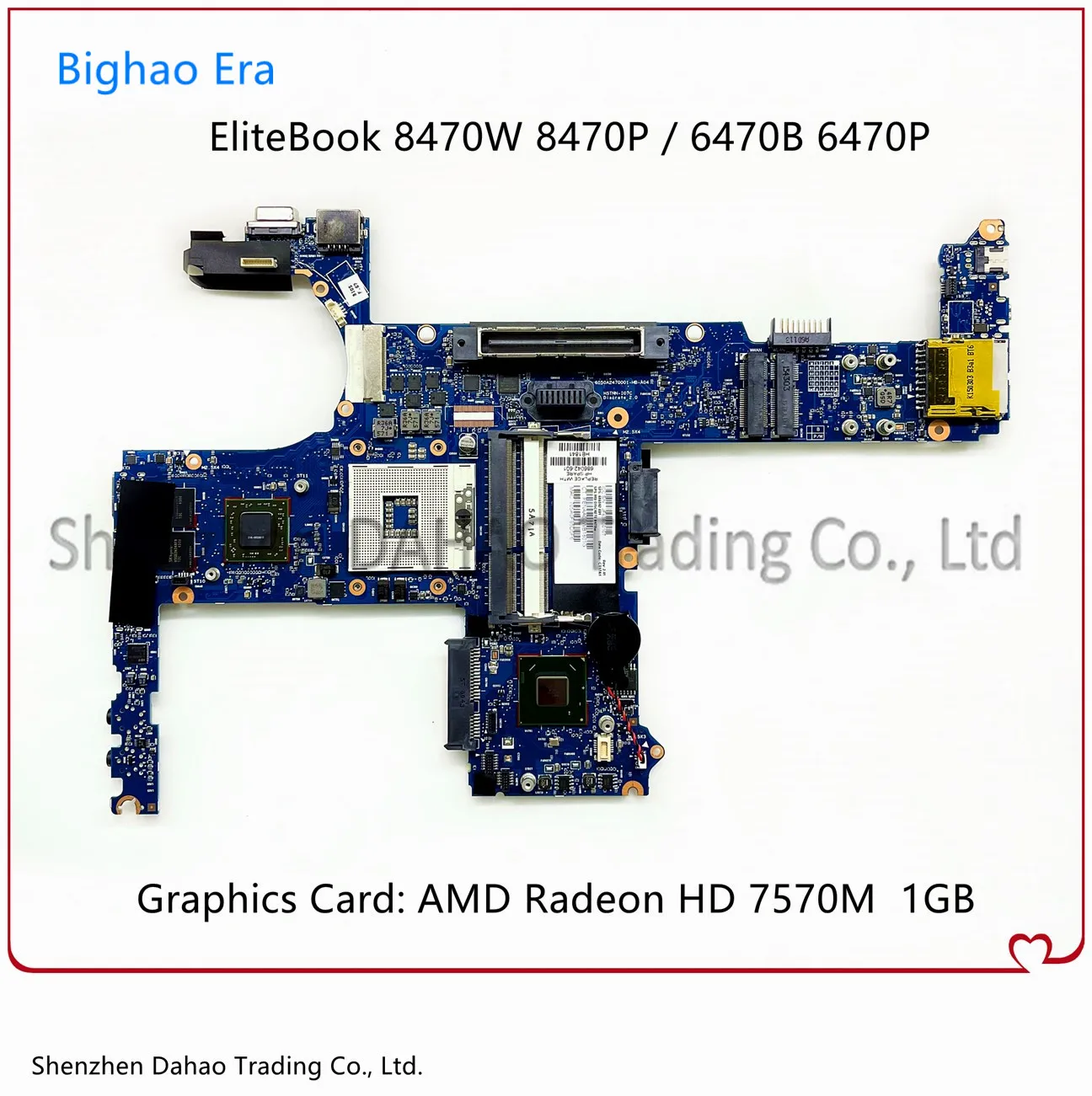 Для HP EliteBook 8470W 8470P 6470B материнская плата для ноутбука с HD7570M 1 ГБ видеокарта 686042-601 686041-001 686038-001 100% рабочий